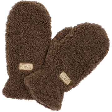 MARTA Teddy Mitten 48744 Dk Brown - handsker